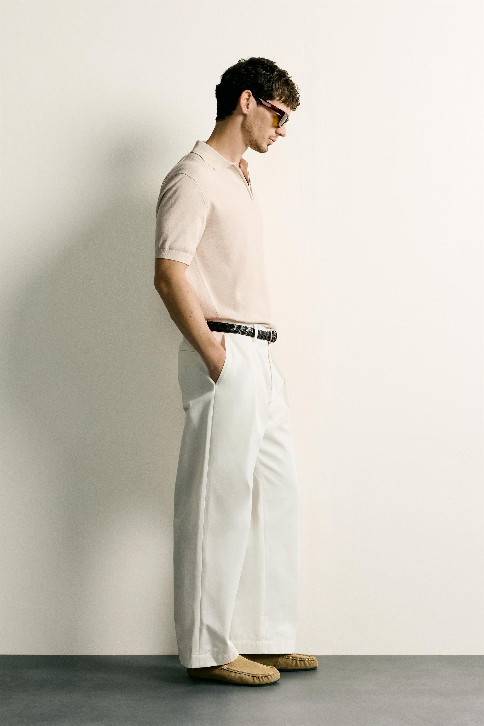 REGULAR FIT ZIP KNIT POLO